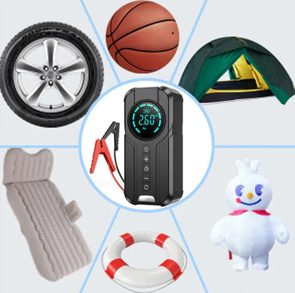 Portable Car Jump Starter with Air Pump – 2-in-1 Emergency Power