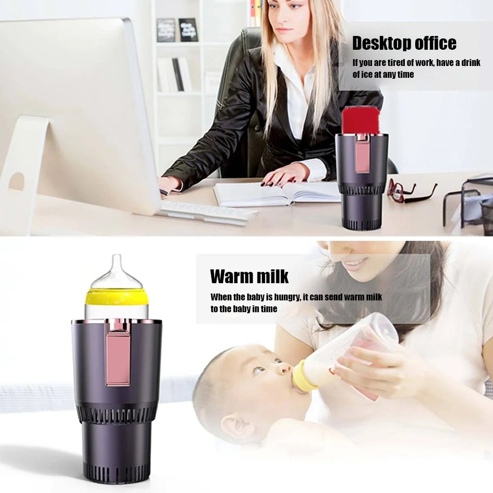 2-in-1 Smart Car Cup Cooler & Warmer – Travel-Friendly Drink Companion
