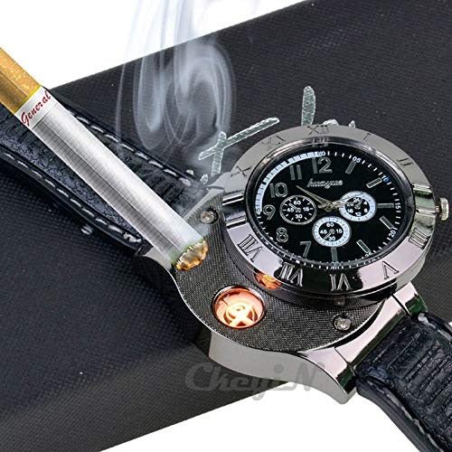 Men’s Military USB Lighter Watch – Stylish Timepiece with Built-in Lighter