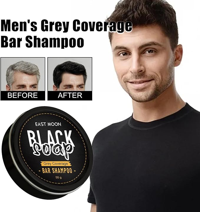 EAST MOON Organic Black Soap Bar Shampoo – Original Formula
