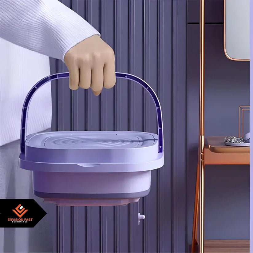Portable Foldable Laundry Washer – Perfect for Apartments, Travel & Dorms!